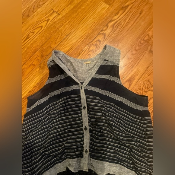 Rebecca Minkoff Grey and Black Fringe Tank Top Size Large - Picture 4 of 8